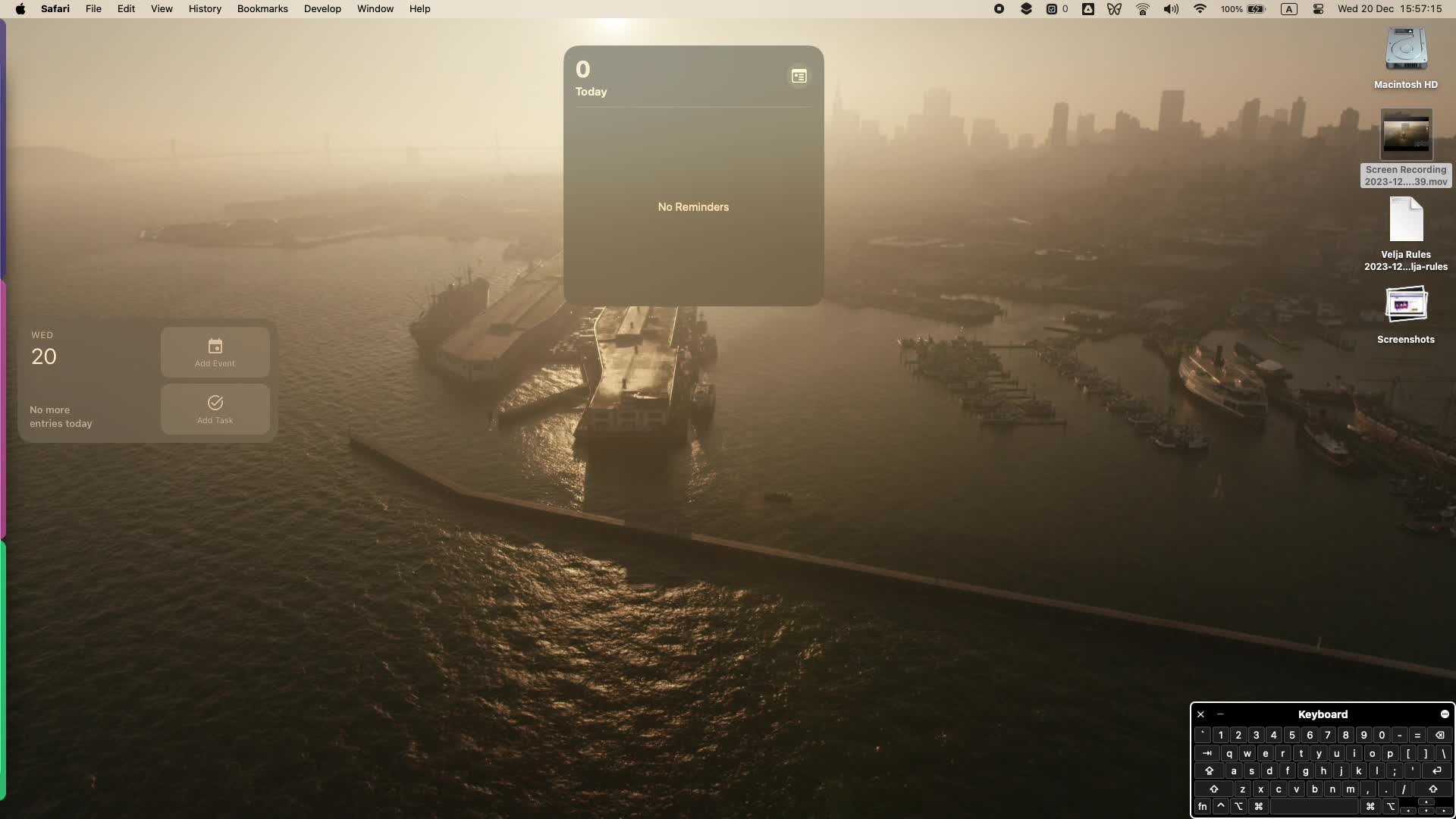 Rectangle Pro does not unstash Applications when hovering over them.