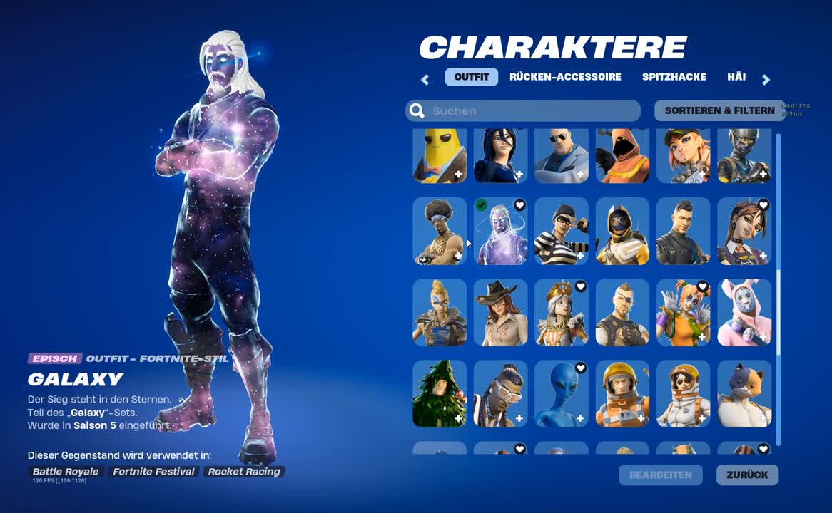 Fortnite Personal Account 100 Skins Galaxy Skin S3 Travis Matrix M958c9 