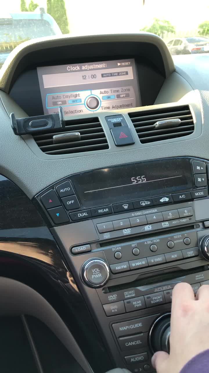 Can't Change Clock Time? Acura MDX SUV Forums