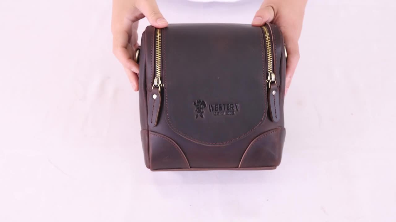 The Snapshot – Vintage Leather Camera Bag – Western Leather Goods