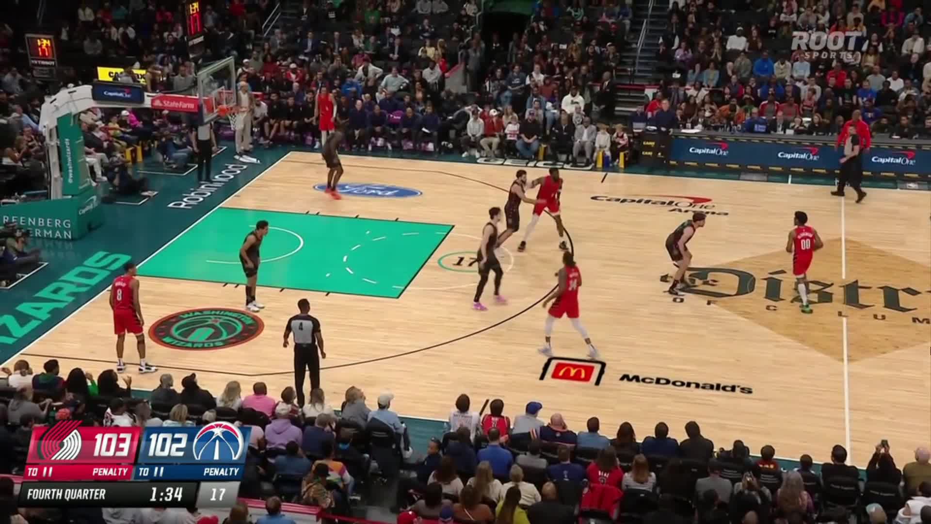 Watch Blazers up the heart rate as Scoot turns it over but steals it ...