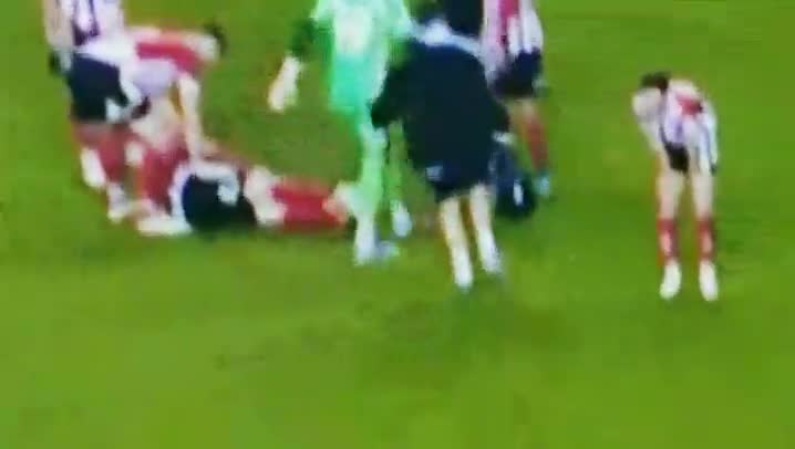 Footballer collapse