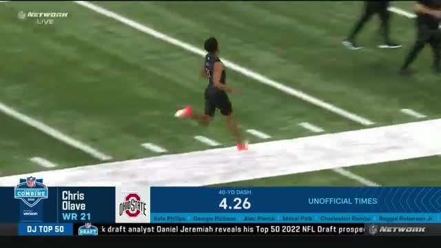 Fastest 40 times from DTs on Day 1 at the NFL Combine