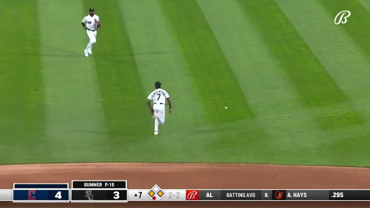 Josh Naylor crushes a ball 18 inches outside 57.5 MPH at -24 LA for a  rbi-double of the pitcher's hand and 2nd base : r/baseball