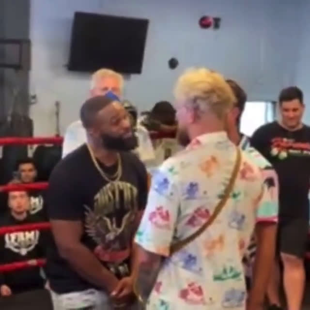 Tyron Woodley And Jake Paul Facing Off And Singing Sherdog Forums Ufc Mma Boxing Discussion