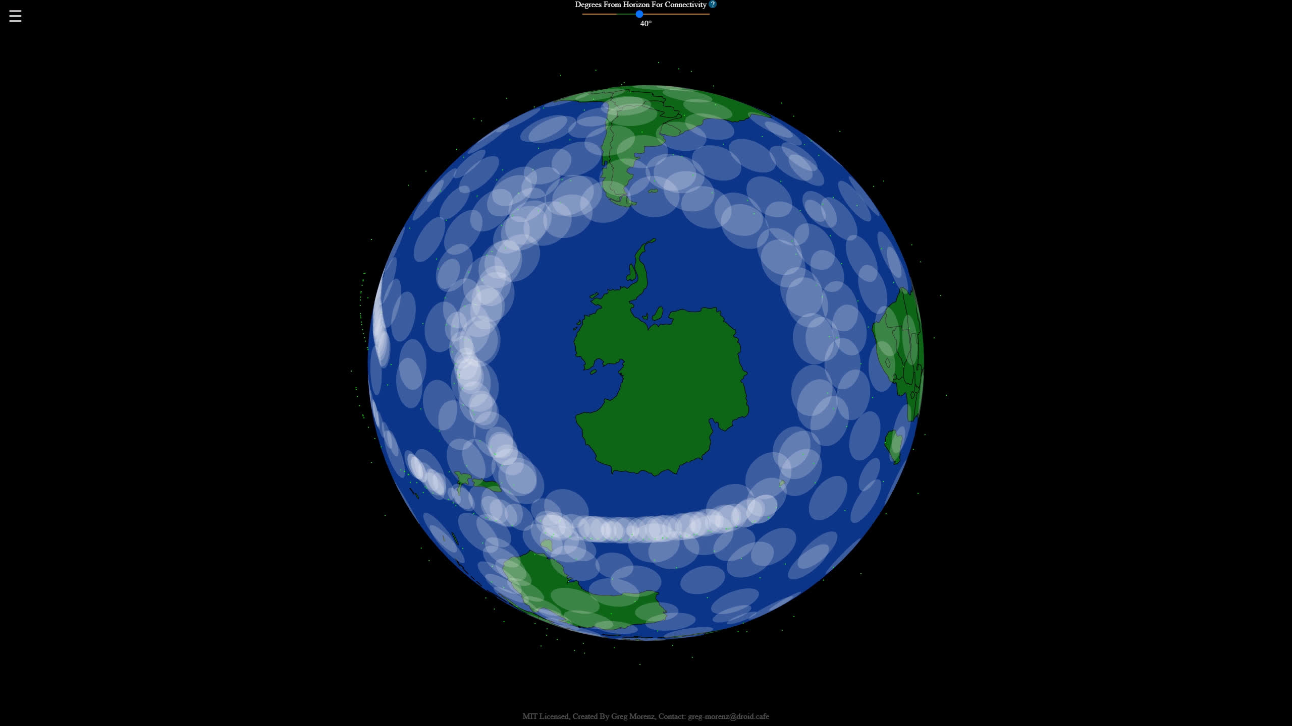 Starlink Coverage Map by /u/gmorenz | droid.cafe/starlink