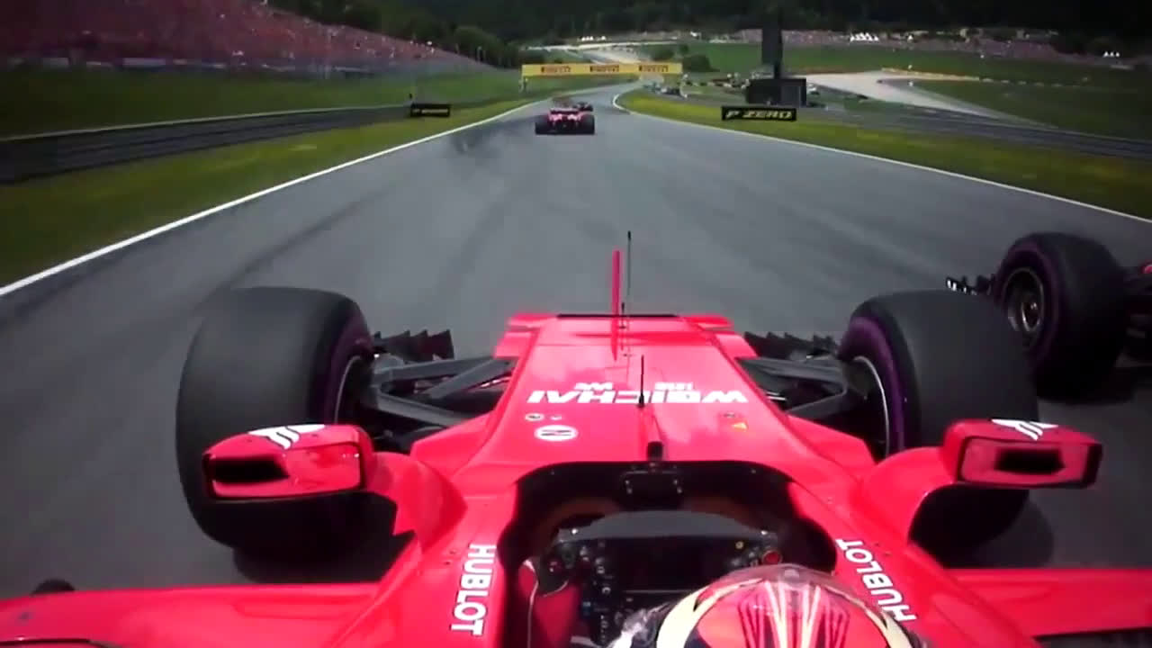 Watch: Kimi Raikkonen Onboard Start And Battle With Daniel Ricciardo ...