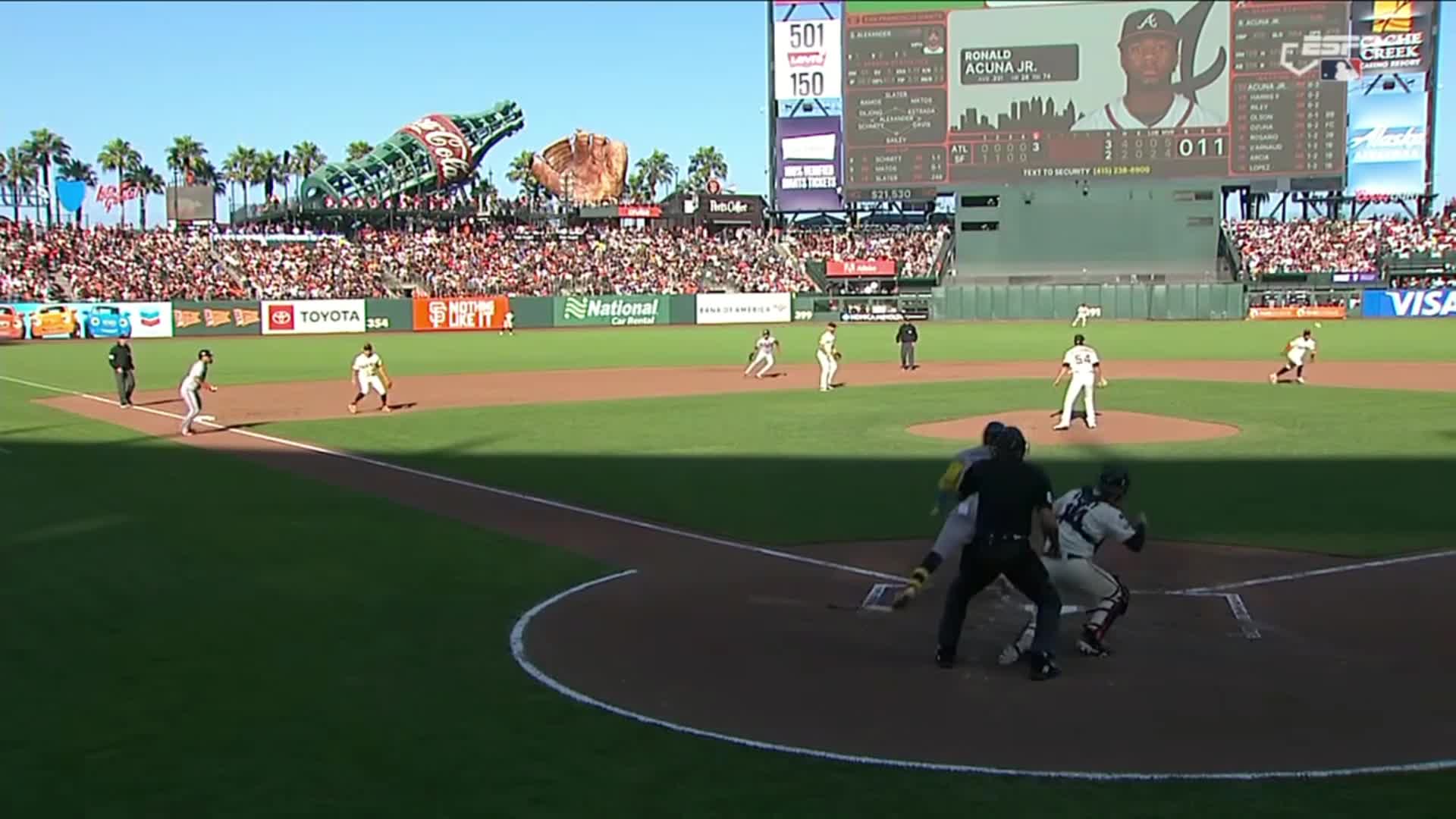 Highlight] The Giants turn a nifty 3-1-4-2 double play after