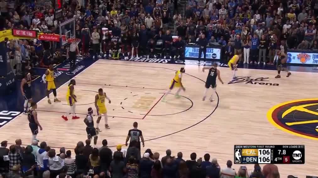 Watch Lakers All Day Everyday - You can see Taurean trying to send Rui to help on Jamal Murray’s game-winner… | Streamable