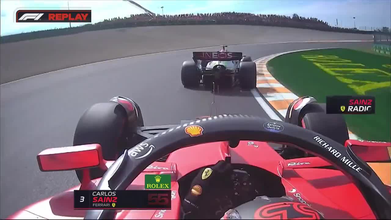 Team Radio: Carlos Sainz calls out dangerous driving by Lewis Hamilton ...