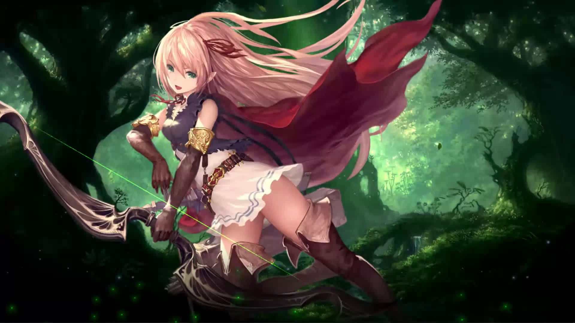 Arisa Sylvan Archer From Shadowverse Anime Live Wallpaper Desktophut Com