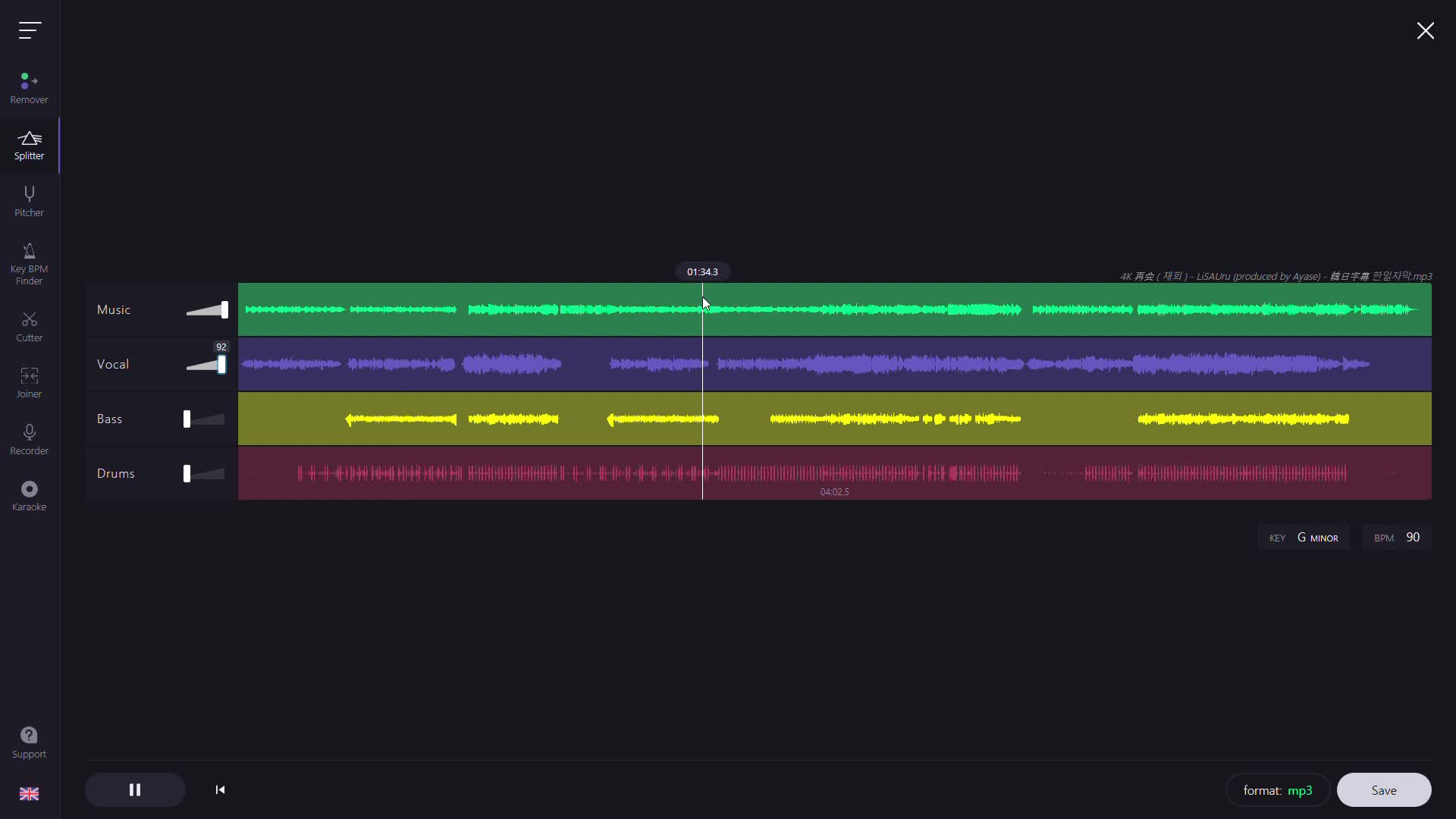 Watch splitter ai isolate instruments from a song whale 2024 07 11