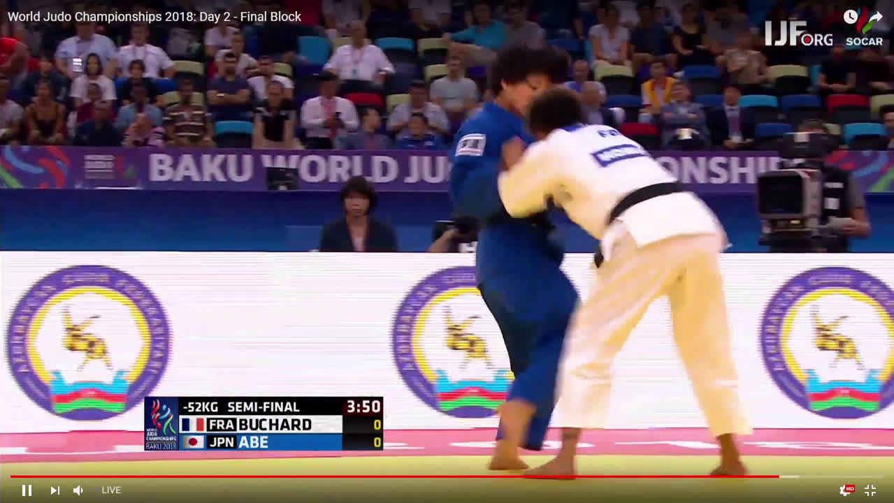 Spoiler Uta Abe submission in 25 seconds at Judo Worlds r/bjj
