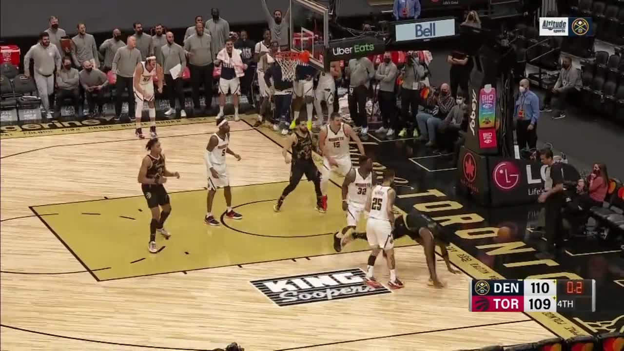 Jokic with the Game Saving Block