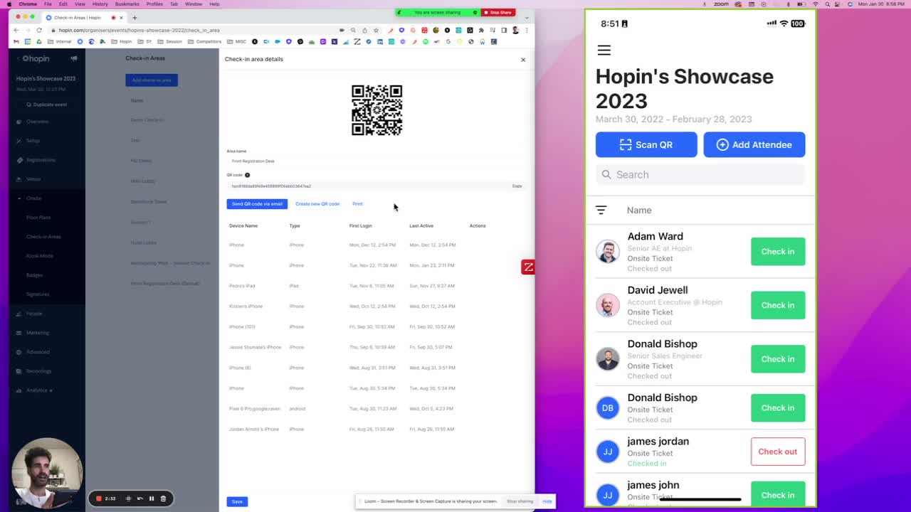 Check-in Process at Hopin