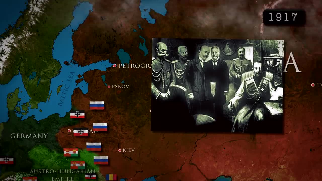 Russia's part in WW1 leads to the Russian Revolution