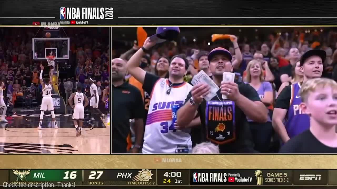 Highlight] Phoenix Suns fan uses $100 bills to count down Giannis' free  throw : r/nba