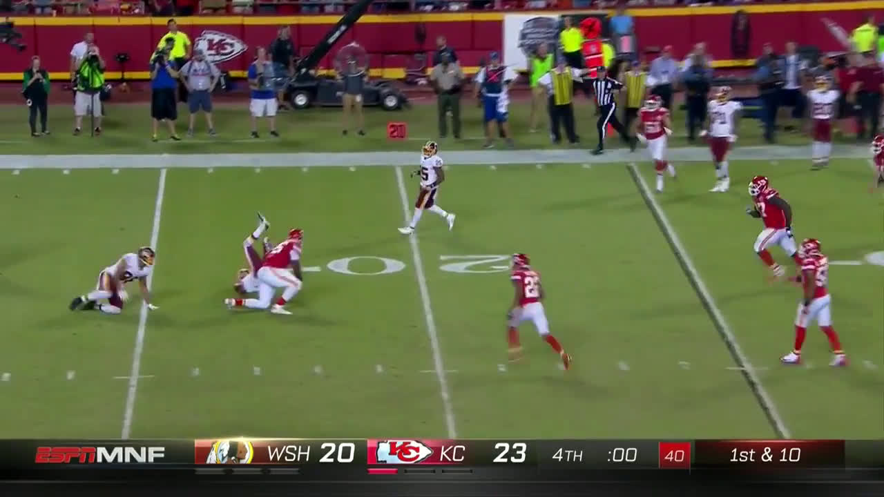 Justin Houston touchdown vs. Redskins, 2017 Week 4