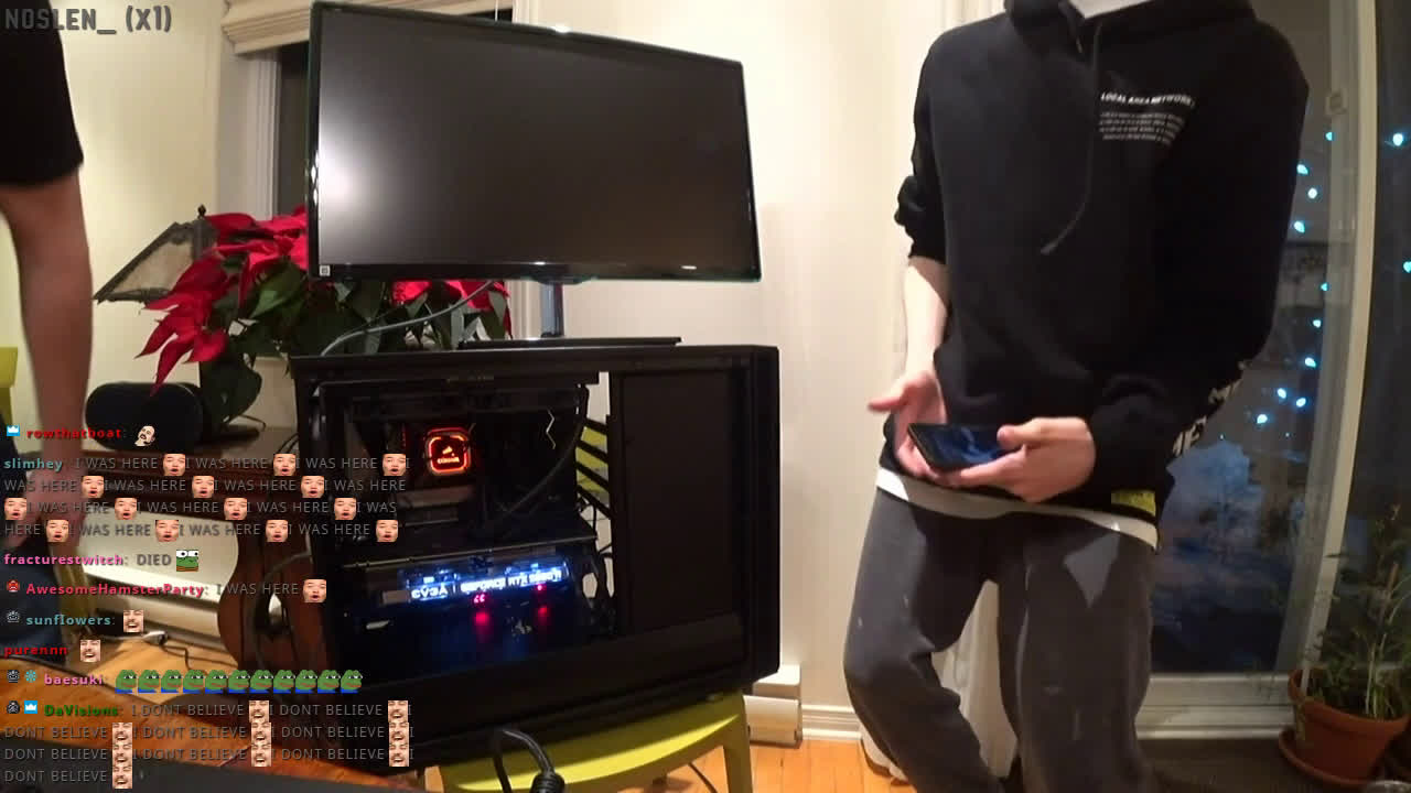 Watch xQc Turning on self build pc for the first time PogU | Streamable