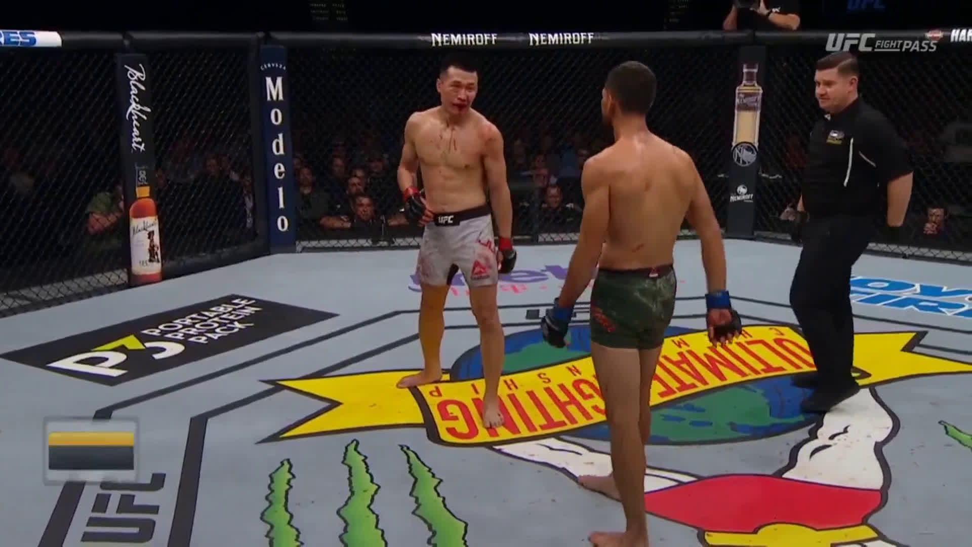 Yair Rodriguez elbows 