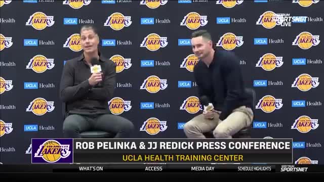 Watch Rob Pelinka said LeBron James was trash talking Bronny | Streamable