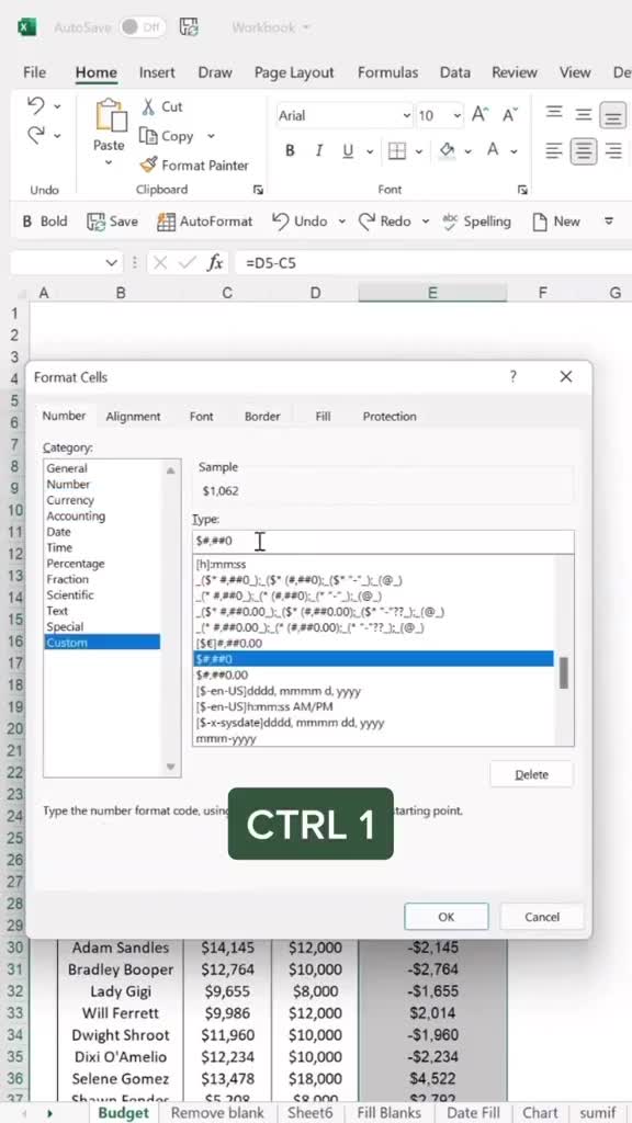 Watch 2 learn how to create over under budget tracker in excel Watch 2 learn how to create over under budget tracker in excel