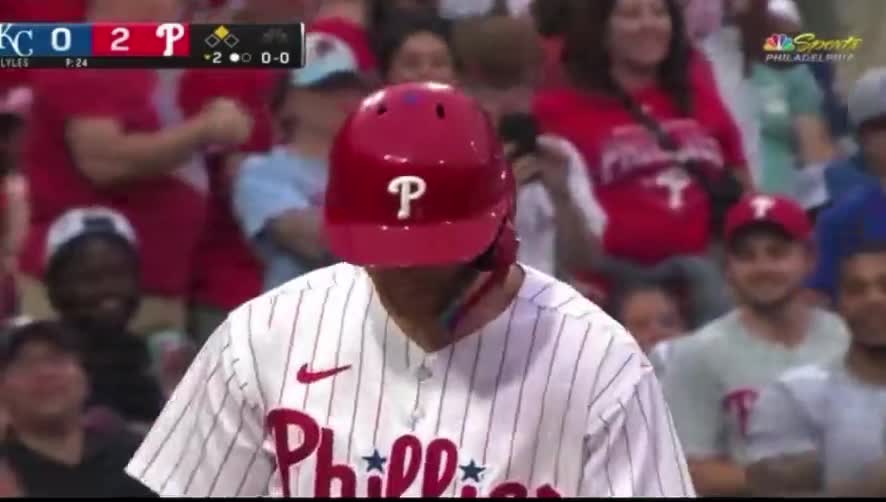Philadelphia Phillies - Trea Turner preparing to throw a ball in