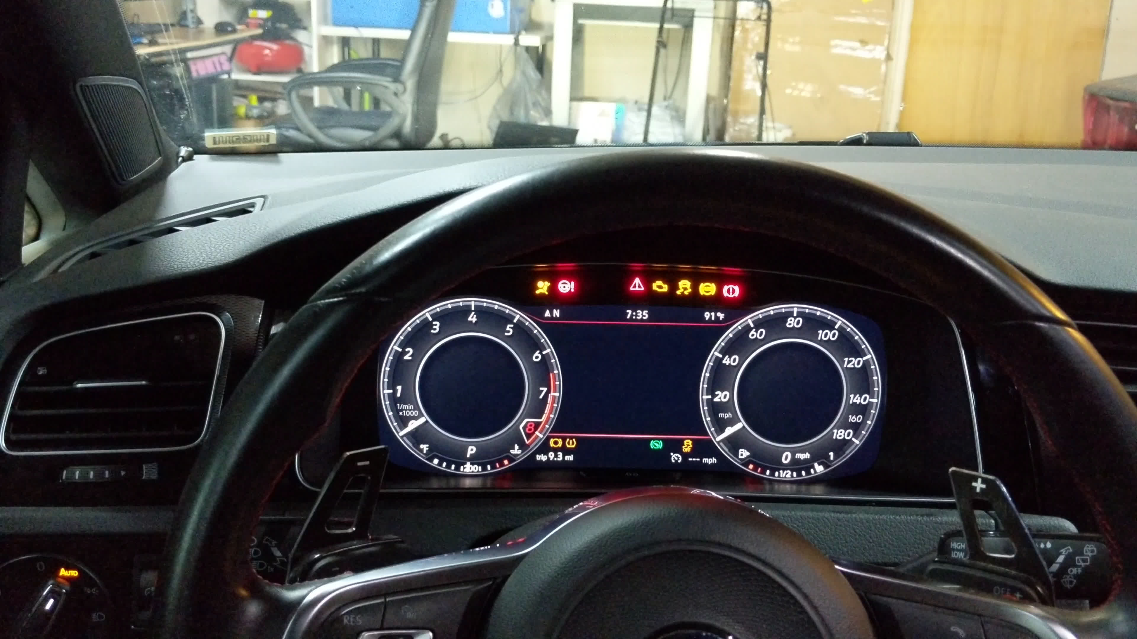 Mk7 GTI with digital cockpit dash retrofit g startup