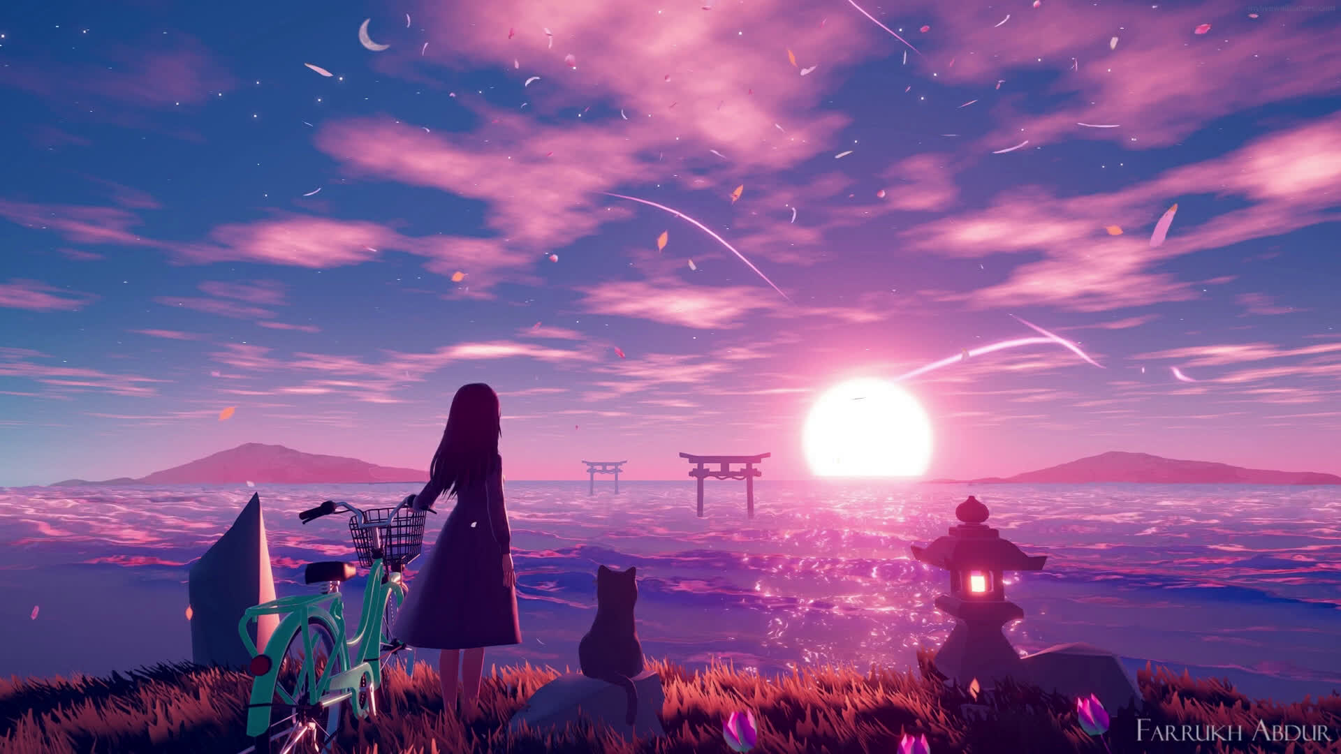 Anime Sunset Sakura Petals Live Wallpaper Desktophut Free Hd 4k Live Wallpapers For Windows Macos Anime Sunset Sakura Petals Live Wallpaper Desktophut Free Hd 4k Live Wallpapers For Windows Macos