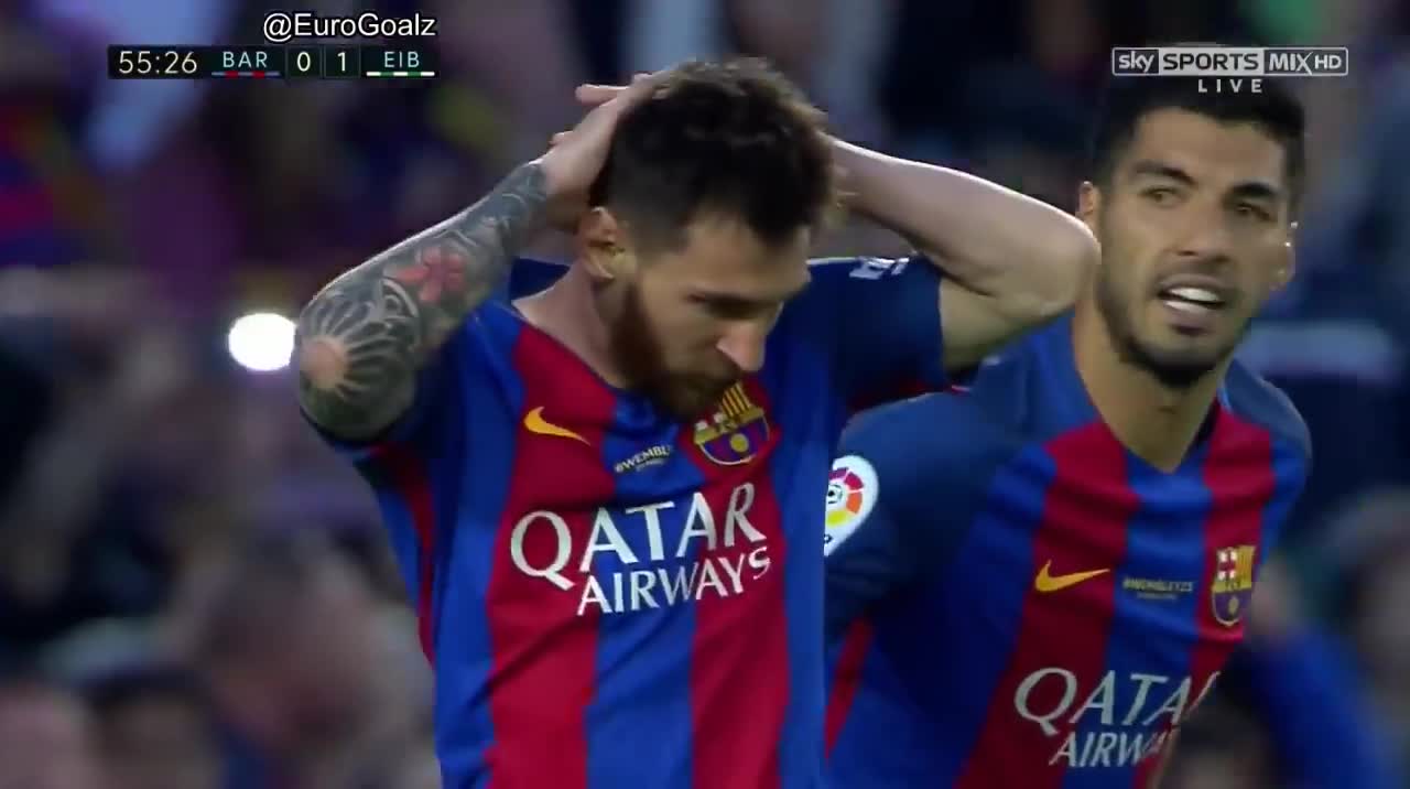 Watch Lionel Messi OPEN GOAL MISS FC Barcelona vs SD Eibar La Liga 21 ...