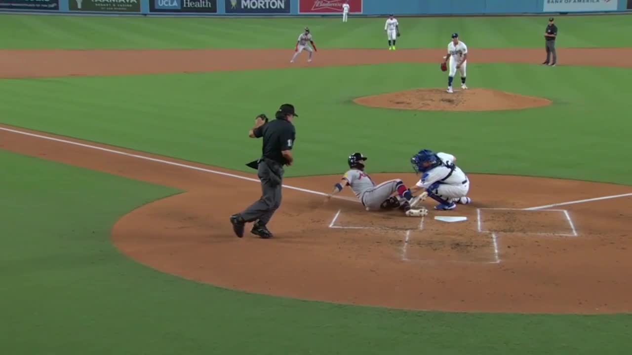 Eddie Rosario Tries, But Gets Caught Attempting To Steal Home By