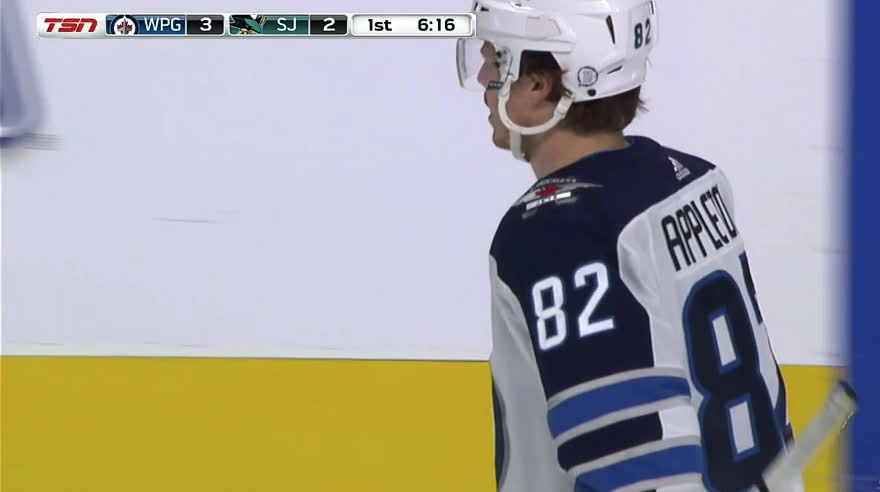 M. Appleton (1st career) - 6:16 left in the 1st; 3-2 WPG