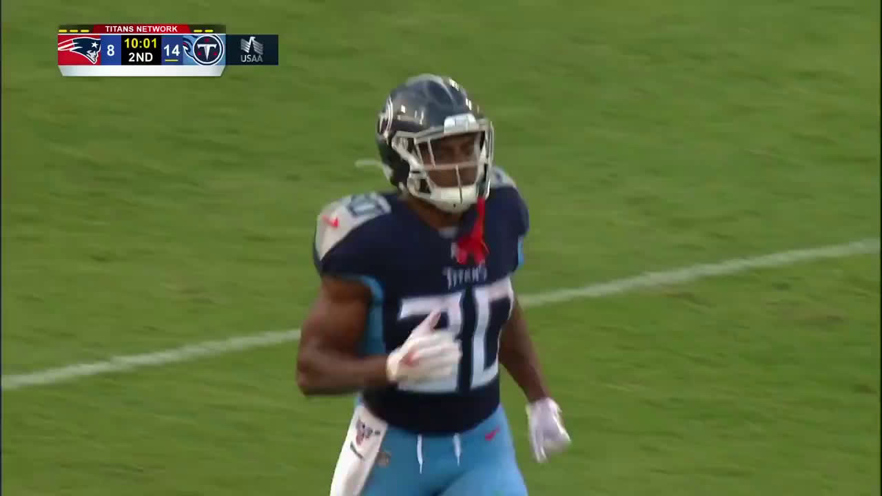 Highlight] Titans HB Jeremy McNichols flips into the end zone for