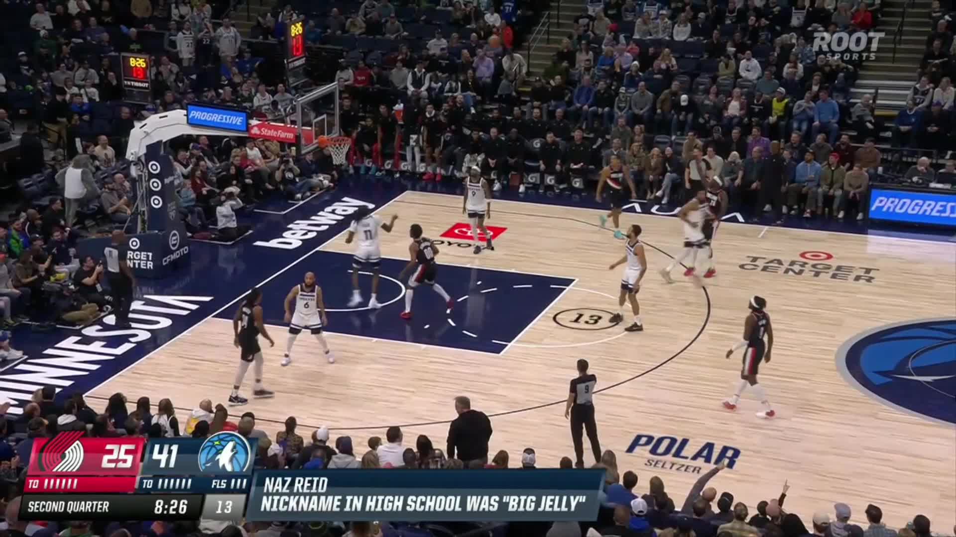 Watch Naz Reid hits a crazy circus shot as he flings it the sky falling ...
