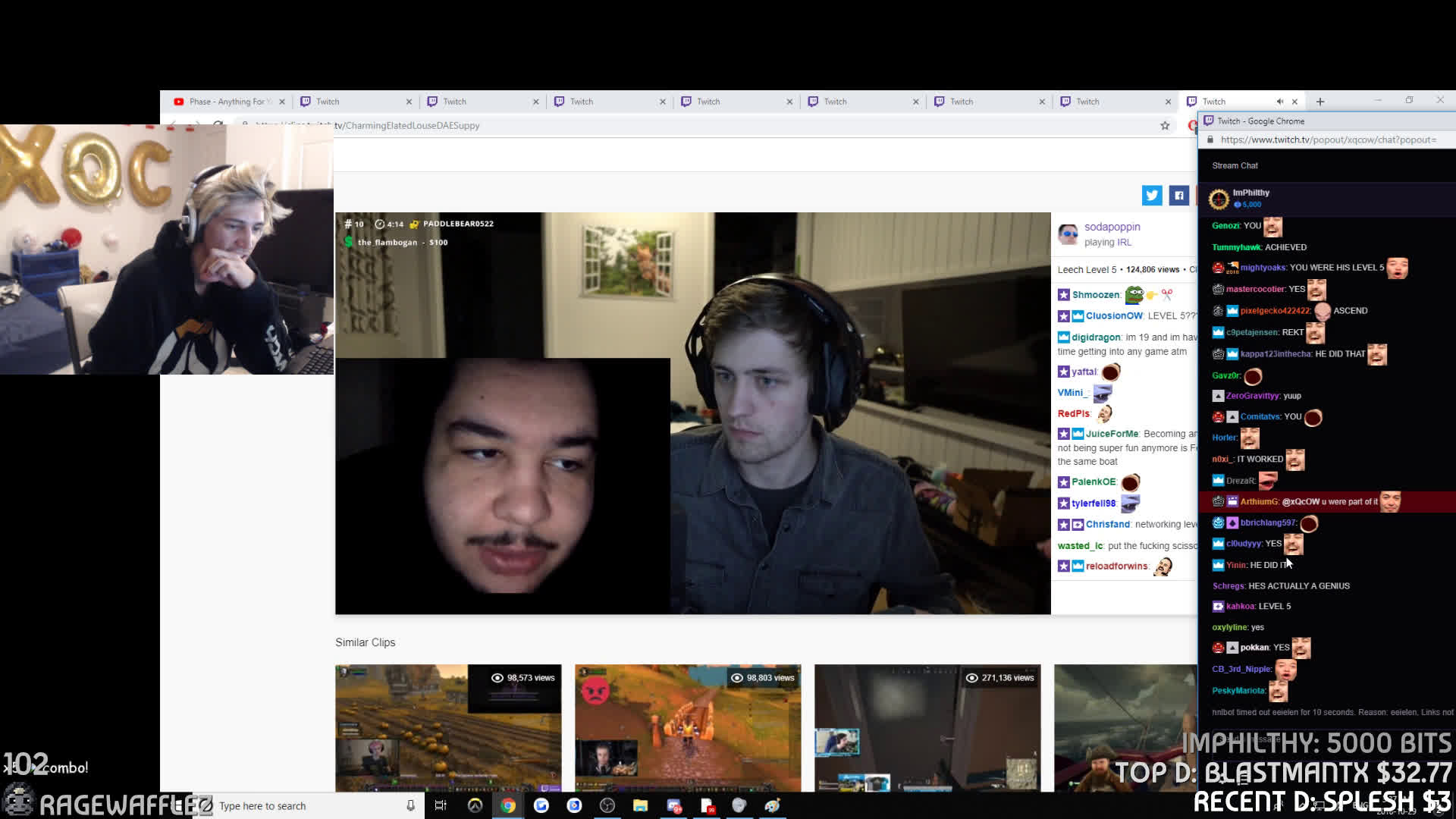 XQC realises he helped Leechgodx ascend
