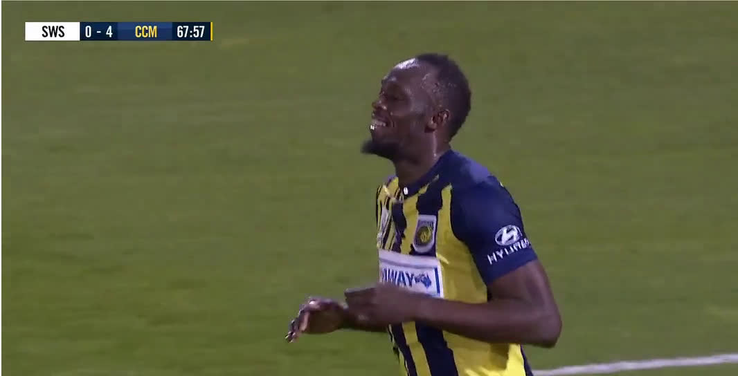 Usain Bolt scores 2 goals in first start for Central Coast Mariners