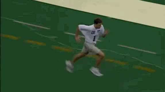 Tom Brady is running a faster 40-yard dash time now then he did back in the  Combine 