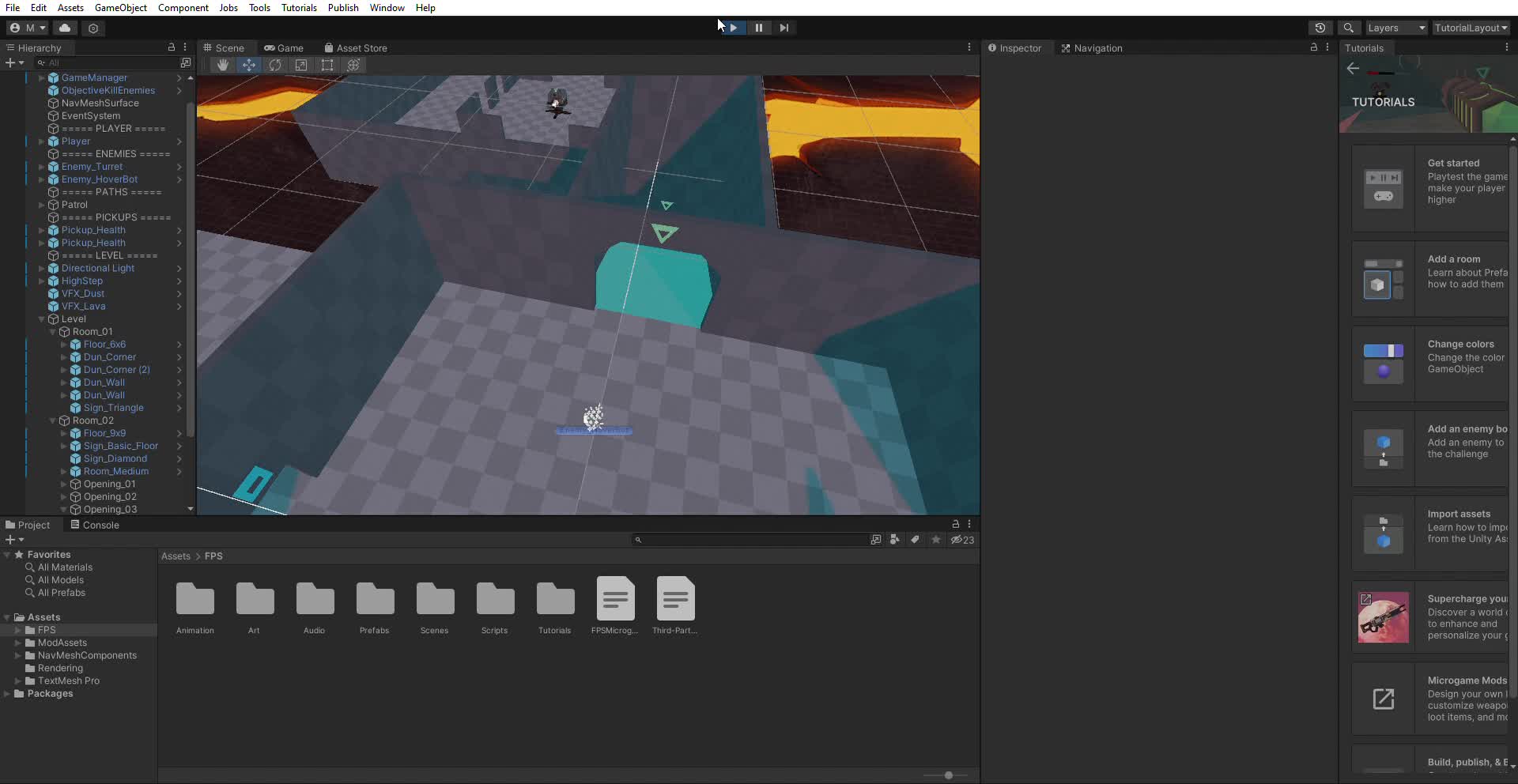Fps shooter tutorial mainscene windows mac linux unity 2021 3