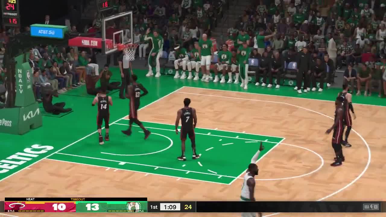 NBA 2K24 Gameplay - Boston Celtics vs Miami Heat - Full Game Highlights - NBA 2K24 PS5