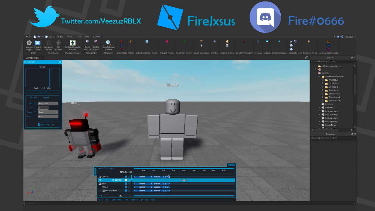 how to make a moving animation roblox studio