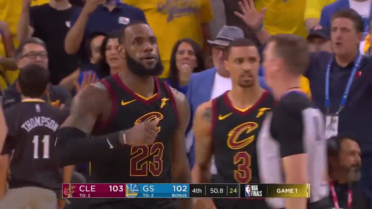 Utah Jazz guard Sundiata Gaines waves to the crowd after sinking the game  winning 3-pointer with no time left on the clock to beat the Cleveland  Cavaliers 97-96 in their NBA basketball