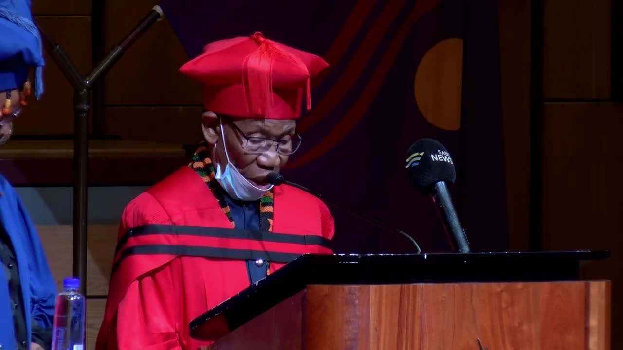 87 year old Motsoko Pheko receives an honorary degree from UNISA in ...