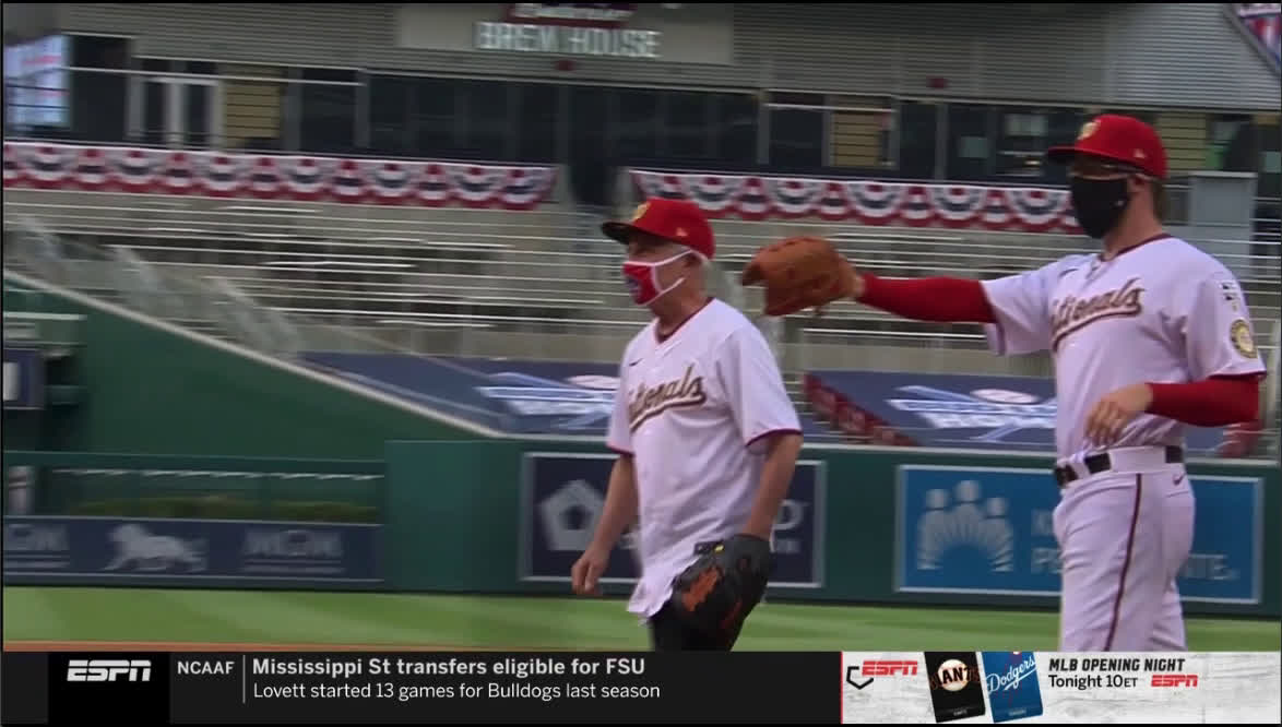 Dr. Anthony Fauci will throw the first pitch at the Washington