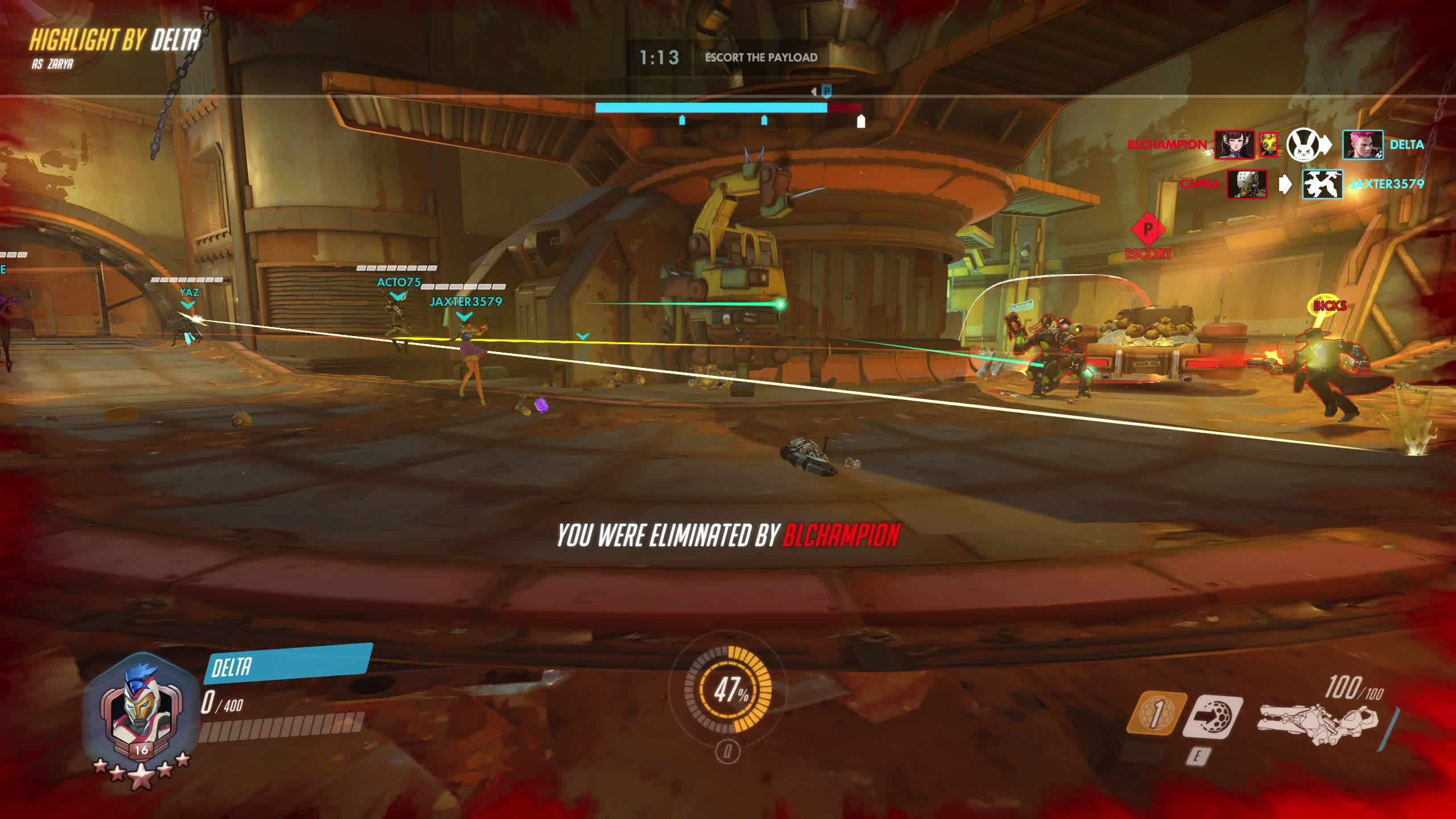 WTF DVA Ult Zarya Junkertown