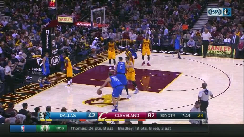 Dallas BLOB Classic play to fourman, Dirk, for jumper