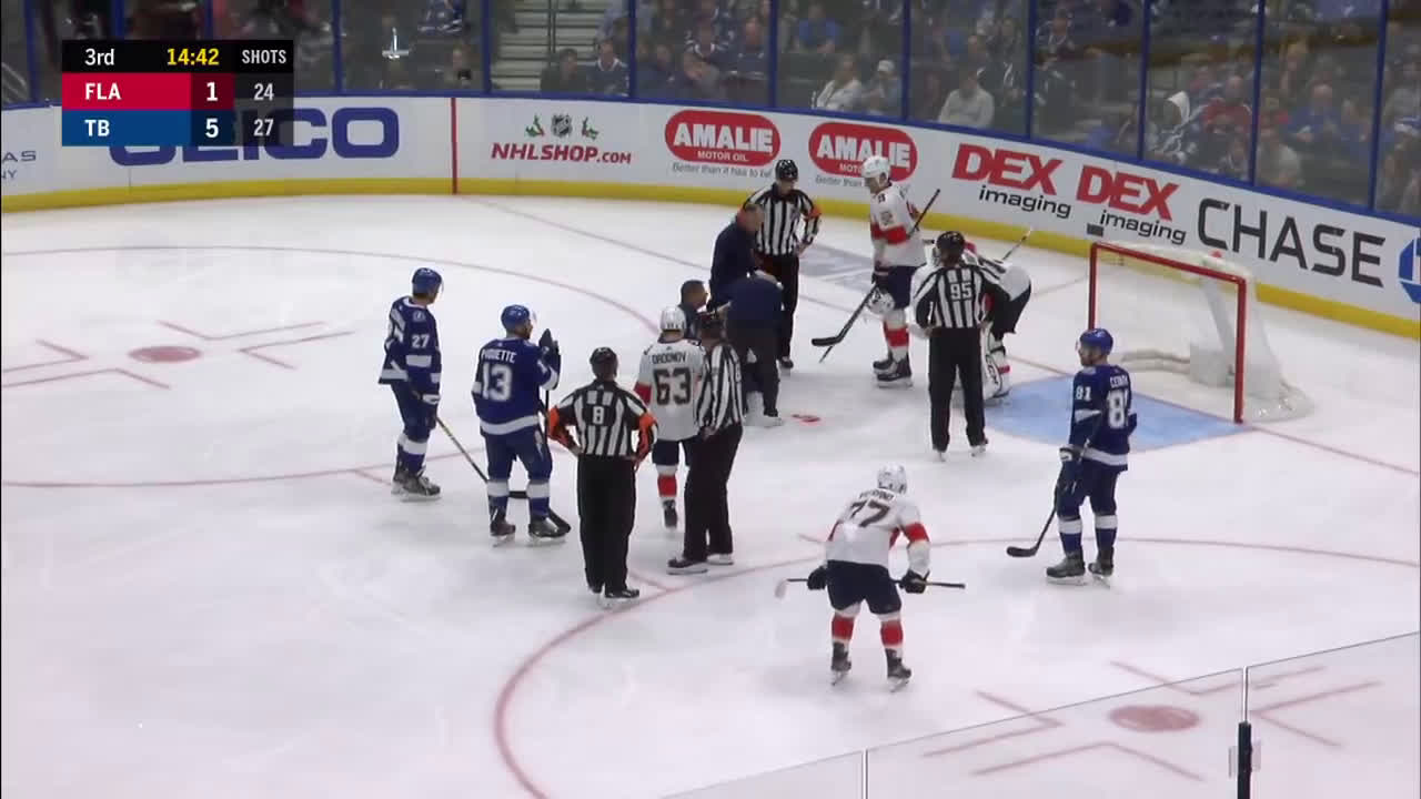 Scary Moment As Anton Stralman Hit In The Head With Puck