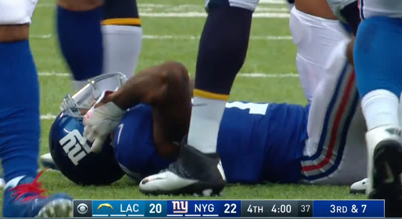 Odell Beckham Jr Carted Off The Field After Suffering Gruesome Looking Ankle Injury Brobible