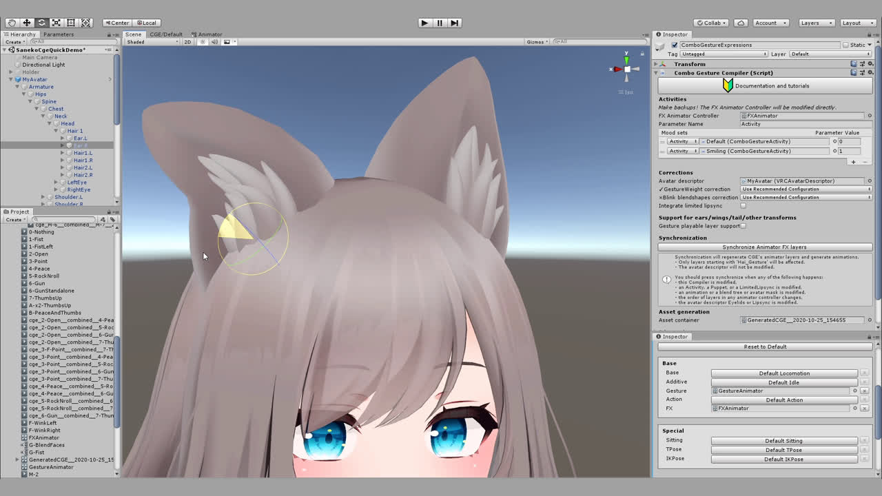 ComboGestureExpressions V2 | Attach face expressions to hand gestures, and  make it react to Avatars 's features, including Contacts, PhysBones and  OSC.