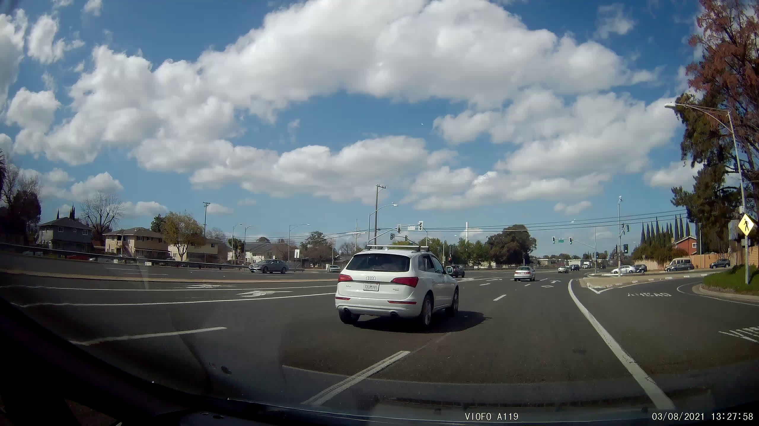 Driver Not Paying Attention On Expressway