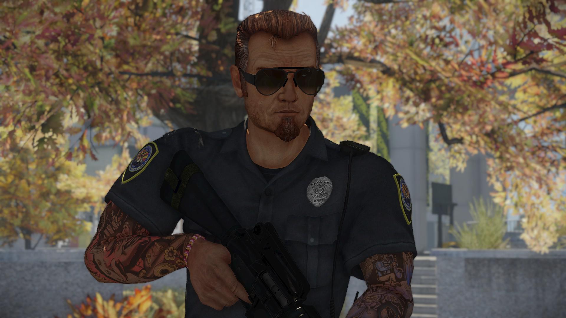 POSTAL 4 - Postal Dude Cop Uniform LAS Bundle (Weapons/Mask) - PAYDAY 2  Mods - ModWorkshop